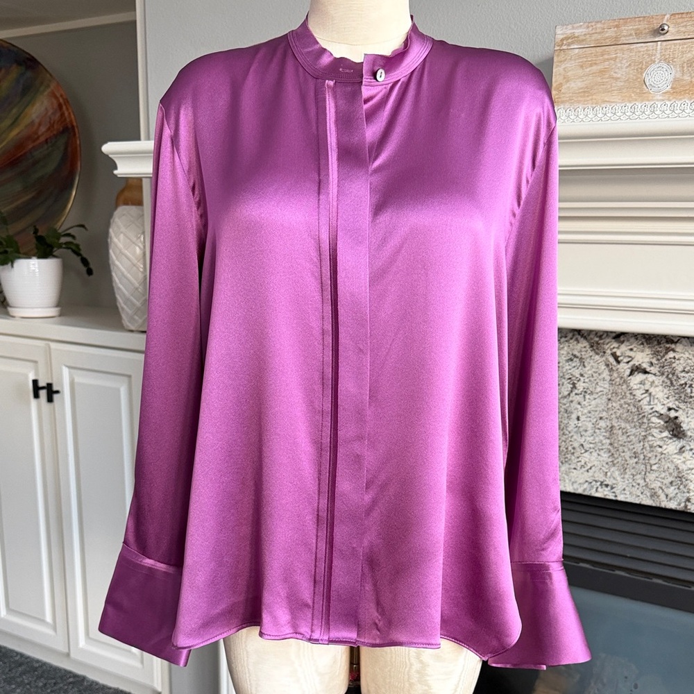 Vince Purple Silk Blouse